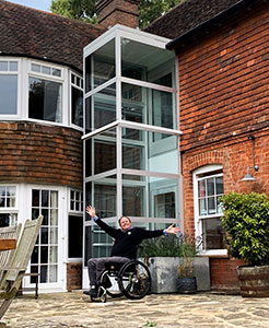 Edward and his home lift