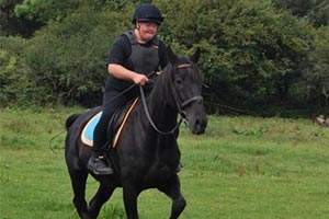 goose the horse helping rory to build trust in people 