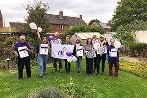 Learning disability service staff celebrating good rating!