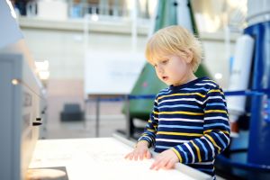 child with adhd at museum
