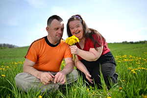 Two people with a disability on a date - disabled dating tips