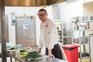 Ross is a Culinary Apprentice through the Lighthouse Futures Trust and loves his job