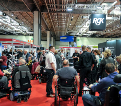 People walking around Naidex