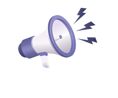 Megaphone calling to advertise