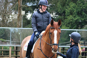 Sophie riding with the Disabled Association