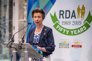 Princess Anne Launching 50th Anniversary Tartan for Riding for the Disabled Association