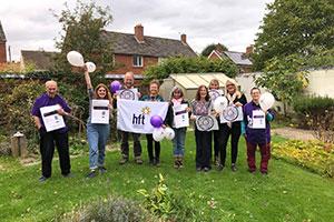 Learning disability service staff celebrating good rating!