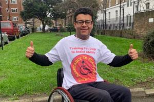 Paraplegic Peter on his way from Land's End to John O'Groats
