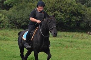goose the horse helping rory to build trust in people 