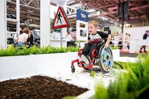 disabled child on motability test track